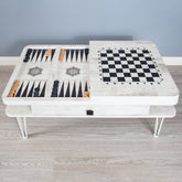 Masa de cafea + sah si table, cu doua sertare 100x60x45cm